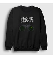 Presmono Unisex Siyah Night Imagine Dragons Sweatshirt 82668tt