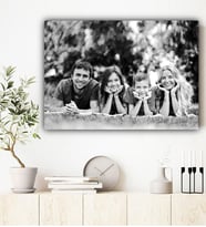 Kişiye Özel Fotoğraflı Karakalem Tasarımlı Kanvas Tablo