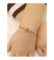 14 Ayar Altın I Harfi Gurmet Bileklik (Gold)