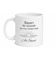 Motivasyon Mesajlı Hediyelik Baskılı Kupa Bardak Günlük İlham Hediyesi
