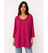 Kadın Relaxed Fit Uzun Kollu Regular Boy Viskoz Bluz