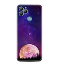 GM22 Kılıf HD Resim Baskılı Mor Ay StKd -025