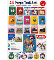 Tatil Seti 24'lü Etkinlik Kavram Boyama Dikkat Matematik 4-7 Yaş Paw Patrol Hediyeli