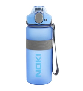 Su Matarası Tritan Auto Kapak Soft Touch Silikon Bantlı Askılı 1000 ML - Mavi