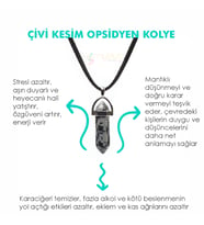 Doğaltaş OPSİDYEN Pandül Kesim Kadın Erkek (Uniseks) İster Kolye İster Anahtarlık