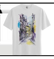 Paris Street - %100 Pamuklu Erkek Beyaz Tişört - Premium Quality (Siyah - Beyaz)