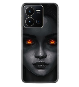 Vivo Y22 Kılıf Resimli Desenli Silikon Platinium Series Dark Woman 1887