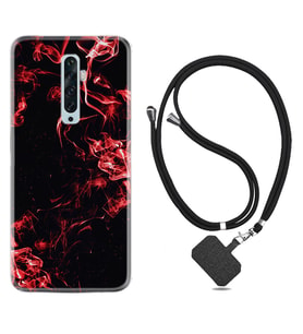 Oppo Reno 2Z 4 Lite 4 Pro 5 6 7 A31 Kılıf Boyun Askılı Silikon Red Smoke 1745