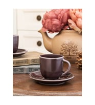 Madame Coco Morane 2 Kişilik Kahve Fincanı Takımı - Mürdüm - 90 Ml