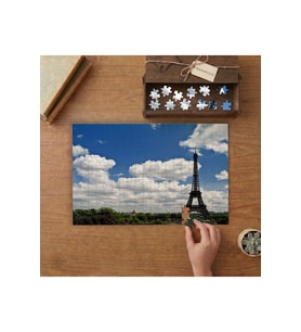 Paris Eyvel Kulesi Manzarası Tasarımı 240 parça Ahşap Puzzle Ahşap Kutuda MP01266