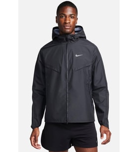 Nike Running Storm Fit Windrunner Hoodie Jacket Erkek Su itici Kapüşonlu Reflektörlü Yürüyüş Koşu Ceketi Siyah
