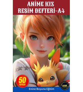 Pikachu ve Anime KIZ Resim Defteri (Orta Boy)