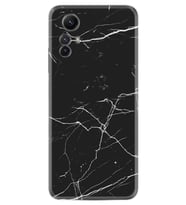 Xiaomi Redmi Note 12S Kılıf Resimli Desenli Baskılı Silikon Siyah Mermer 1299