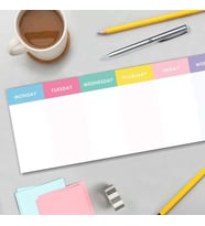Renkli Günler Haftalık Planlama Defter Colorful Days Weekly Planner