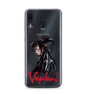 Samsung Galaxy A20/A30 Uyumlu Vagabond Anime Desenli Şeffaf Telefon Kılıfı