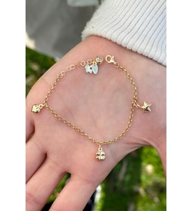 ÇGK KUYUMCULUK Kadın Şans Altın Doç Bileklik (Gold)