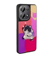 Xiaomi Redmi Note 13 Pro 4G Uyumlu Kılıf Parlayan Kabartmalı İkonik Figürlü Zore Amas Silikon Kapak