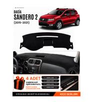 e-biz DACIA SANDERO STEPWAY (2015-2021) Uyumlu Torpido Örtüsü, Torpido Kılıfı - Siyah - DA004