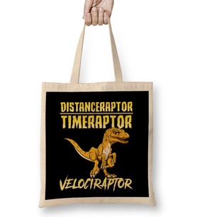 Distanceraptor Timeraptor Velociraptor Pun Bez Çanta Uzun Saplı