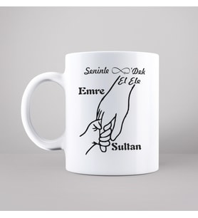 Sonsuza Dek El Ele Tasarımlı Kupa Kişiye Özel