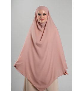 Yavruağzı Pratik Hazır Geçmeli Tesettür Eşarp Krep Bağcıklı Sufle Hijab 2313_35