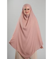 Yavruağzı Pratik Hazır Geçmeli Tesettür Eşarp Krep Bağcıklı Sufle Hijab 2313_35