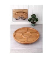 Döner Bambu Sunum Tabağı 5 Bölmeli 25 Cm Royaleks-DS2525