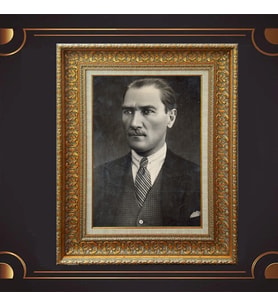 ÖZEL SERİ ALTIN VARAKLI ATATÜRK TABLO S952