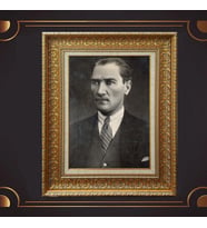 ÖZEL SERİ ALTIN VARAKLI ATATÜRK TABLO S952