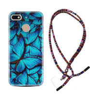 General Mobile GM8 Go GM9 GM20 Pro Plus Kılıf Boyun Asklı Rasta Silikon Owl 1351