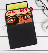 BK Gift Pop Art Tasarımlı Taşınabilir Koruyucu Tablet Kılıfı & Organizer Çanta - Siyah-10