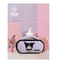 Kuromi Peluş Kalem Kutusu Üstten Tutmalı Geniş Kapasiteli Makyaj Çantası Mor