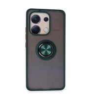 Xiaomi Redmi Note 13 4G Kılıf Montreal Yüzüklü Silikon Kapak - Yeşil
