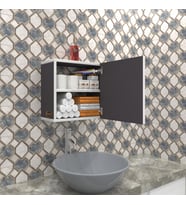 Kenzlife banyo ecza dolabı susanin gri 39*39*20 mutfak komodin (m) kapaklı arkalıksız (Karışık)