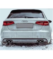 Audi A3 8V HB 2012 - 2016 S3 Arka Tampon Eki - Difüzör (Plastik)