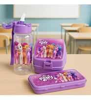 My Little Pony Lisanslı Okul Seti 500 ml Matara, Beslenme Kutusu, Kalem Kutusu