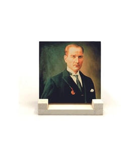 Mustafa Kemal Atatürk Baskılı Taş Masaüstlük 10X10