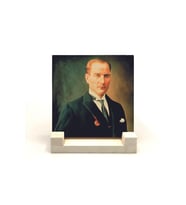 Mustafa Kemal Atatürk Baskılı Taş Masaüstlük 10X10