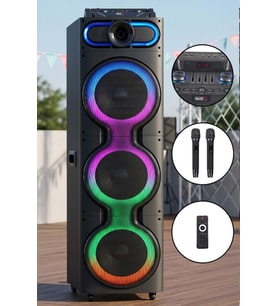 Midex MXR-2500 Mikrofonlu Portatif Taşınabilir Ses Sistemi Hoparlör 2500W (Radyo Bluetooth)
