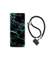 Pova Neo 2 Kılıf Ipli Boyun Askılı Desenli Silikon Green Thunder 1693