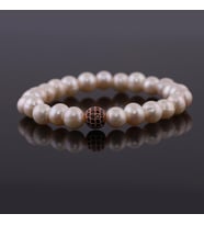 Rose Top Zirkon Taşlı Barok İnci Bileklik
