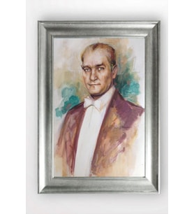 Gümüş Çerçeveli Atatürk Tablo cv1028