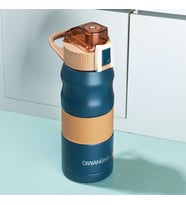 Cooker 1393-2 Paslanmaz Çelik Sızdırmaz Çift Katmanlı Yalıtımlı Çay Kahve Termosu Lacivert 350 ml