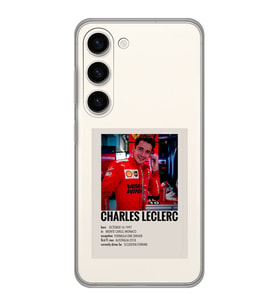 Samsung Galaxy S23 Uyumlu Charles Leclerc Desenli Şeffaf Telefon Kılıfı