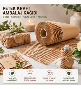 Premium Petek Dolgu Ambalaj Kağıdı 50 cm x 50 Metre Esnek Paketleme ve Koruyucu Ambalaj Kağıdı