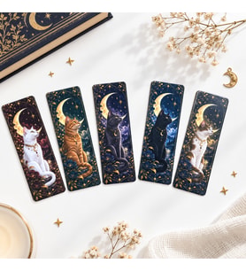 5 Adet Cool Kediler Kitap Ayracı (15 cm)
