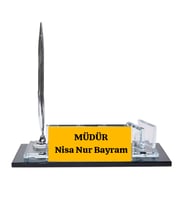 masa üstü isimlik cam kişiye özel