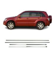 Suzuki Grand Vitara Krom Cam Çıtası 4 Parça 2006-2011 Arası P.Çelik