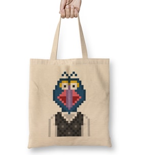 Gonzo The Muppets Pixel Character Bez Çanta Uzun Saplı