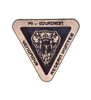 191 FİLO ÜÇGEN  Deri PEÇ - Arma - Askeri Patch (Krem)